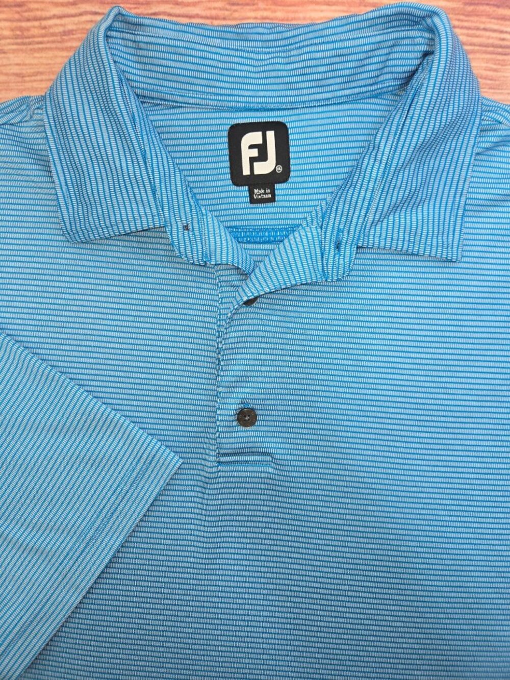 FootJoy Mens Blue Striped Short Sleeve Polo XXL Golf Performance Wear